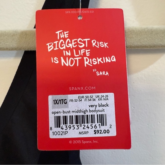 SPANX Thinstincts Open Bust Mid Thigh
Bodysuit size 1X NWT - Picture 12 of 14